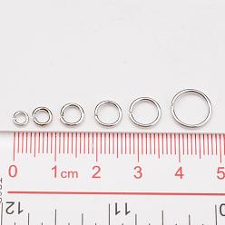 Platinum 1600 pcs Iron Open Jump Rings, Metal Connectors for DIY Jewelry Crafting and Keychain Accessories, Platinum, 18~21 Gauge, 4~10x0.7~1mm, Inner Diameter: 2.6~8mm, about 1600pcs/box