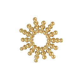 Настоящее золото 14K Рождественские 304 подвески из нержавеющей стали, снежинка, ионное покрытие (ip), реальный 14 k позолоченный, 10x10 мм