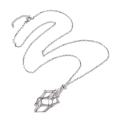 Нержавеющая Сталь Цвет Не тускнеющий мешочек из нержавеющей стали для изготовления ожерелий, пустой держатель для камней, цвет нержавеющей стали, 29.53 дюйм (75 см)