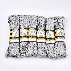 Гейнсборо Полиэфирные ленты, форма волны, светло-серые, 7~8 мм, 15 двор / пачка, 6 расслоения / мешок