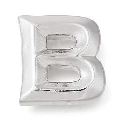 Letter B Стойки обшивки латунные подвески, долговечный, без кадмия и без свинца, подвески с буквой az~z, В письме, 17.5x16.5x5.5 мм, отверстие : 3.5x2 мм