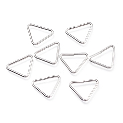 Нержавеющая Сталь Цвет Устойчивы к потускнению 201 быстроразъемные соединения из нержавеющей стали, треугольные, цвет нержавеющей стали, 10.5x14x1 мм, внутренний диаметр: 8 мм