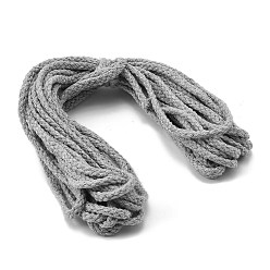 Серый Плетеные хлопковые нитки для рукоделия и вязания, серые, 6x3 мм, около 10.94 ярдов (10 м) / моток