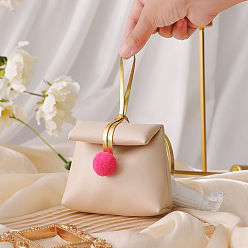 Античный Белый Мешочки из искусственной кожи с веревкой, мешки для подарков на рождество, старинный белый, 11x9x5 см