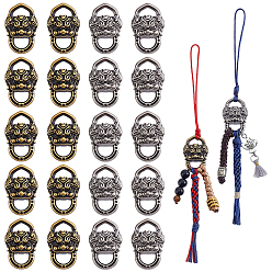 (52) Непрозрачная лаванда 20 шт. 2 цвета тибетский стиль сплав соединительные подвески, львиные ссылки, разноцветные, 24.5x15.5x8 мм, отверстие : 8x4 мм, 10 шт / цвет