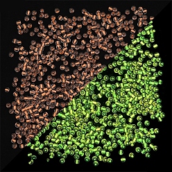 Коралловый 8/0 светящиеся стеклянные бусины, внутри цветов, светящиеся в темноте круглые бусины, коралл, 3 мм, отверстие : 1 мм, около 220 шт / упаковка