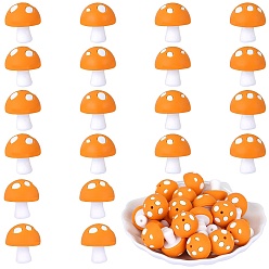 Темно-Золотистый 20шт грибные силиконовые фокусные бусины, изготовление ожерелий diy, темные золотарник, 18 мм, отверстие : 2 мм