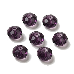 Индиго K9 стеклянные имитации австрийских хрустальных бусин, граненые, рондель, индиговые, 8x5~5.5 мм, отверстие : 1.2~1.5 мм