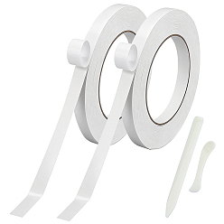 Blanco 20m cinta adhesiva de tela, con abrecartas de plástico ABS y herramientas tipo cuchillo, blanco, 12 mm