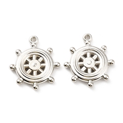 Platinum CCB Plastic Pendants, Helm Charm, Platinum, 31.5x27.5x4mm, Hole: 2mm