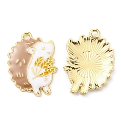 Верблюжий Подвески из эмали и сплава, золотые, очарование ежика, верблюжие, 28x20.5x2 мм, отверстие : 2 мм