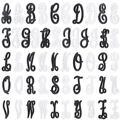 Mixed Color 52Pcs 2Bags 2 Colors Computerized Embroidery Cloth Iron On/Sew On Patches, Letter A~Z, Mixed Color, 48.5~49x19~26x1mm, , 26pcs/bag, 1bag/color