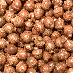 Камень с Пылевым Золотом Синтетические украшения из золотого камня, для украшения дома, желудь, 22x17 мм