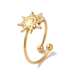 Золотой Ионное покрытие (ip) 304 солнцезащитные кольца из нержавеющей стали для женщин, золотые, 11x11 мм