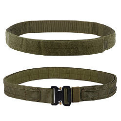 Dark Green Adjustable Nylon Waistbands with Black Alloy Buckles for Outdoor, Dark Green, 1300~1350x45x13.5mm