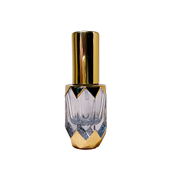 Pepitas Botella de spray vacía de vidrio estilo árabe con tapa de aluminio, atomizador de niebla fina, pepitas, 6.6x2.2 cm, capacidad: 6 ml (0.20 fl. oz)