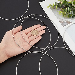 Нержавеющая Сталь Цвет Устойчивый к потускнению повседневный стиль 304 ожерелья-чокеры из нержавеющей стали в виде змеиной цепи, с карабин-лобстерами , цвет нержавеющей стали, 17.7 дюйм (45 см)