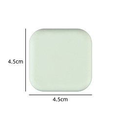 Pale Green Self Adhesive Silicone Door Knob Wall Shield, Wall Protector, Square, Pale Green, 45x45x10mm