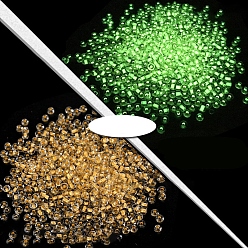 Сэнди Коричневый Светящиеся прозрачные круглые стеклянные бусины, ювелирные аксессуары своими руками, светящиеся в темноте бусы, песчаный коричневый, 3 мм, 450 г
