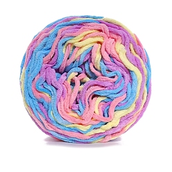 Разноцветный Полиэфирная пряжа, для свитера, шапки, носков, детских одеял, сегмент окрашенный, красочный, 6 мм