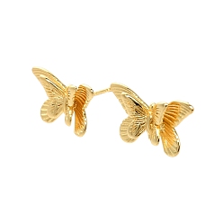Золотой 304 из нержавеющей стали серьги, бабочка, золотые, 12x21 мм