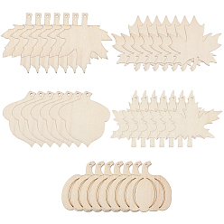 Бланшированный Миндаль 50 шт. наборы необработанных деревянных заготовок в виде кленовых листьев, бланшированный миндаль, 77~86x71~81x2 мм, отверстие : 3 мм