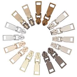 Mixed Color Zinc Alloy Zipper Head, Zipper Pull, Garment Accessories, Cadmium Free & Lead Free, Mixed Color, 45x12x9.5mm