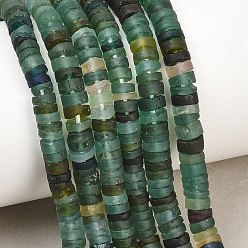 Морско-зеленый Бусы лэмпворк ручной работы, Плоский круглый / диск, цвета морской волны, 5x2 мм, отверстие : 0.7 мм, около 202 шт / нитка, 14.96'' (38 см)