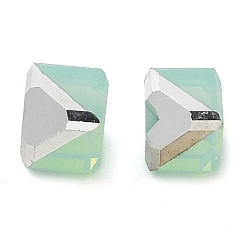 Средний Аквамарин K9 стеклянные имитации австрийских хрустальных бусин, без отверстия , квадратный, средний аквамарин, 4x4x4 мм