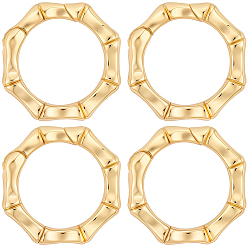 Настоящее золото 18K 6шт. латунные пружинные замки, кольцо, реальный 18 k позолоченный, 14.5x15x3 мм