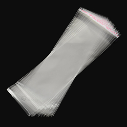 Clear OPP Cellophane Bags, Rectangle, Clear, 24x7cm, Hole: 8mm, Unilateral Thickness: 0.035mm, Inner Measure: 18x7cm