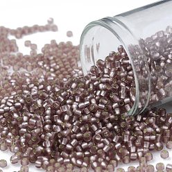 (26F) Silver Lined Frost Light Amethyst TOHO Round Seed Beads, Japanese Seed Beads, (26F) Silver Lined Frost Light Amethyst, 11/0, 2.2mm, Hole: 0.8mm, about 1110pcs/bottle, 10g/bottle
