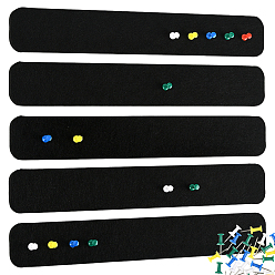 Черный Самоклеящиеся фетровые стикеры для блокнотов, прямоугольные, с рисунками, чёрные, 330x51x9 мм