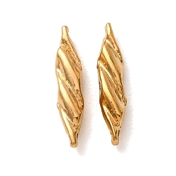 Real 18K Gold Plated 304 Stainless Steel Connector Charms, Olive Links, Ion Plating(IP), Long-Lasting Plated, Real 18K Gold Plated, 15.5x3x3mm, Hole: 1mm