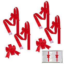 Красный Рождественское украшение из атласного банта, украшение на дверь шкафа, красные, 1040x64 мм