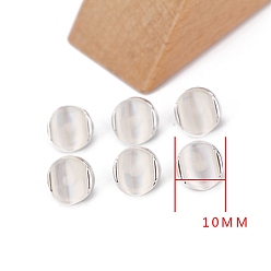 Flat Round Acrylic Shank Button, Flat Round, 10mm