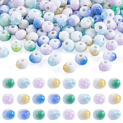 Oval 200Pcs Handmade Porcelain Beads, Bright Glazed Porcelain, Oval, 10x8x7mm, Hole: 2.5mm, 200pcs