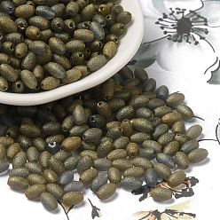 Стально-синий Стеклянные бусины прозрачных цветов, круглое отверстие, овальные, стальной синий, 5.5~6x3.5~4 мм, отверстие : 0.8 мм, Около 4500 шт / 500 г