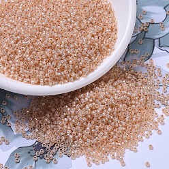 (RR580) Окрашенный Персиковый Алебастр с Серебряной подкладкой Миюки круглые бусины рокайль, японский бисер, 11/0, (rr 580) окрашенный алебастровый персик, 2x1.3 мм, отверстия : 0.8 mm, около 50000 шт / фунт