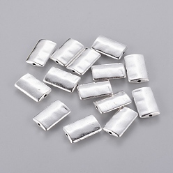 Античное Серебро Сплавочные овальные бусины тибетского стиля , прямоугольные, без кадмия и без свинца, античное серебро, 17x10.5x3.5 мм отверстие: 2 мм