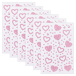 Ярко-Розовый Пластиковая наклейка, сердце и круглый, ярко-розовый, 147x94x1.5 мм