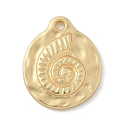 Shell Shape Подвески из сплава , матовый золотой цвет, плоско-круглые, формы раковины, 19x15.5x2.5 мм, отверстие : 1.6 мм