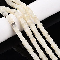 Белый Опал Натуральный белый опал африканские бусы пряди, квадратный, 2~2.5x4~4.5x4~4.5 мм, отверстие : 0.8 мм, около 146~150 шт / нитка, 14.76~15.16'' (37.5~38.5 см)