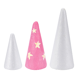 Белый 3 размеры моделирования пенополистирола, поделки украшения поделки, конус, белые, 55x107 мм