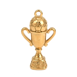 Золотой 304 подвески из нержавеющей стали, подвески в виде футбольных трофеев к началу учебного года, золотые, 28.5x16x8.5 мм, отверстие : 1.8 мм