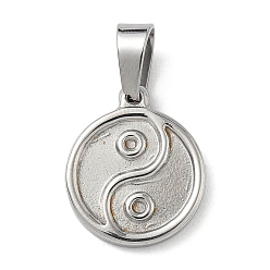 Нержавеющая Сталь Цвет 304 Настройки из нержавеющей стали горный хрусталь, плоские круглые прелести, цвет нержавеющей стали, пригодный для стразов 1.4 мм, 18.5x15.5x2.5 мм, отверстие : 7.5x4 мм