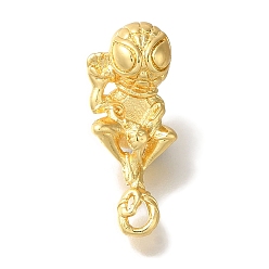 Настоящее золото 18K Стойки обшивки латунные подвески, долговечный, сверхчеловек, реальный 18 k позолоченный, 20x8x5 мм, отверстие : 1.4 мм