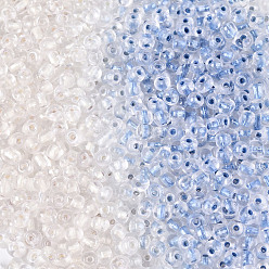 Васильковый Бисер из стекла , ультрафиолетовые реактивные шарики, бусины, меняющие цвет, рондель, васильковый, 4~5x3~4 мм, отверстие : 1~1.2 мм, Около 6428 шт / фунт