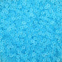 Темно-Голубой Стеклянный бисер матового цвета, рондель, глубокое синее небо, 2 мм, отверстие : 1 мм, о 660 шт / комплект