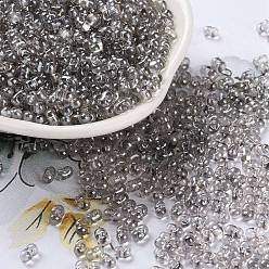 Серый Бисер из стекла , прозрачные цвета блеск, арахис, серые, 4~4.5x2~2.5x2~2.5 мм, отверстие : 0.8~0.9 мм, Около 10000 шт / фунт